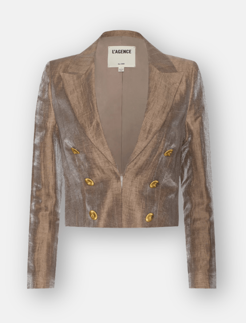 Allanah Latte Gold Wide Leg Trouser

