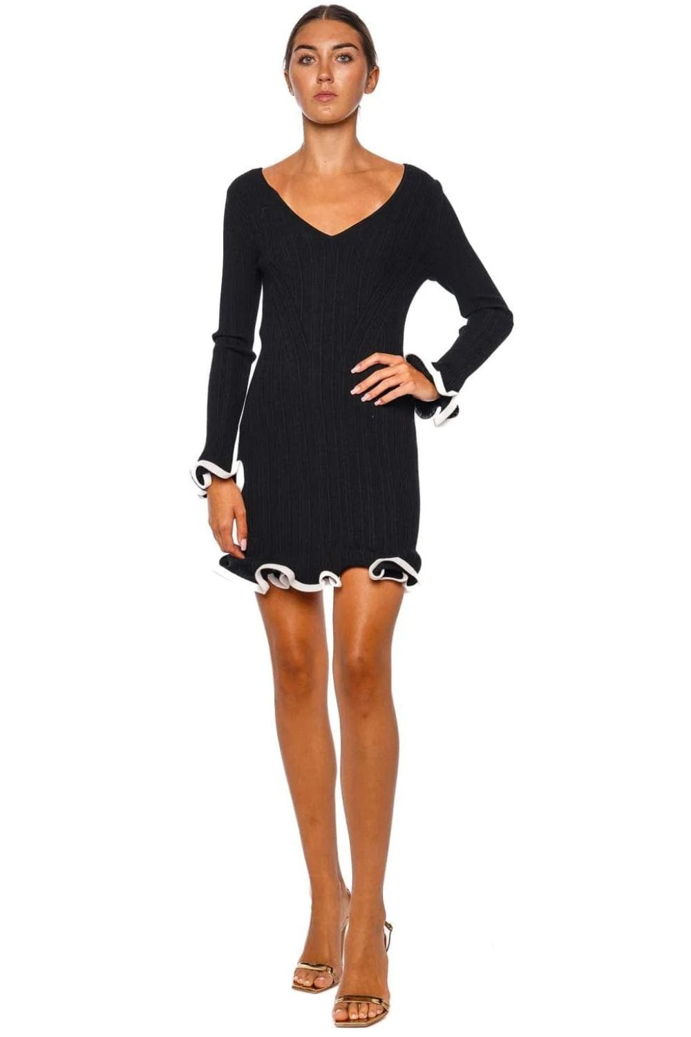 SIMKHAI Avalon Ruffled Kit Mini Dress