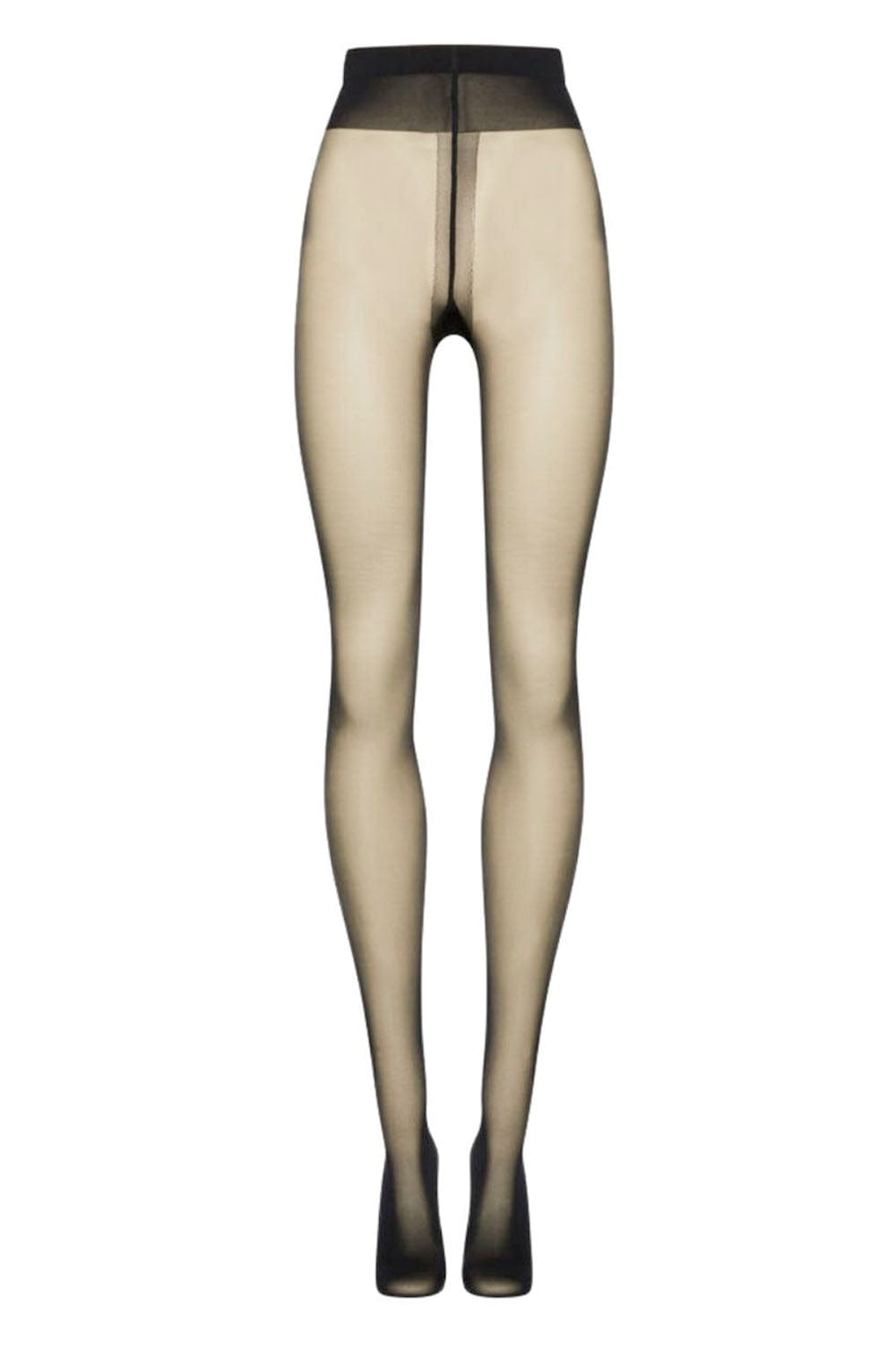 Wolford Black Sheer Back Seam Tights