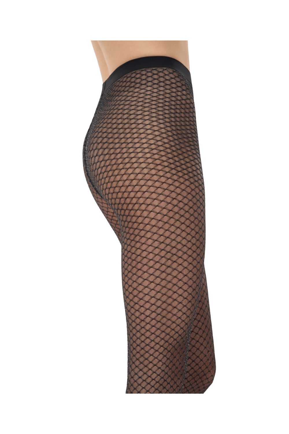 Wolford Black Silver Lurex Shimmer Effect Tights