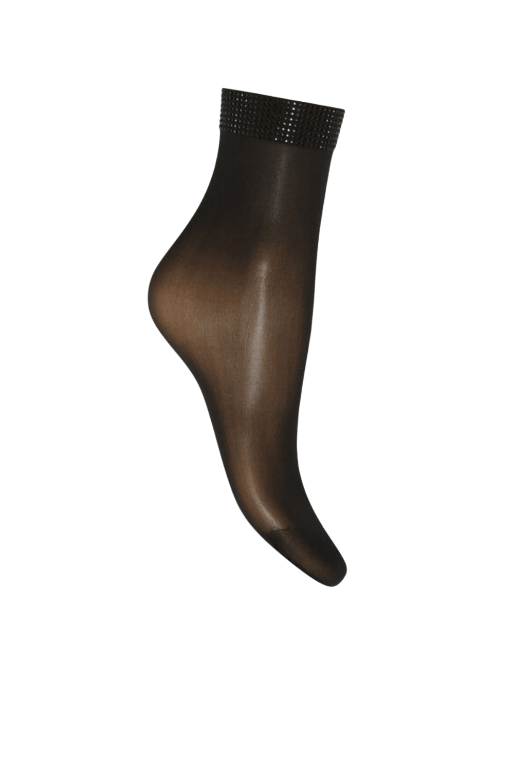 Wolford Liquid Black Shimmer Ankle Socks