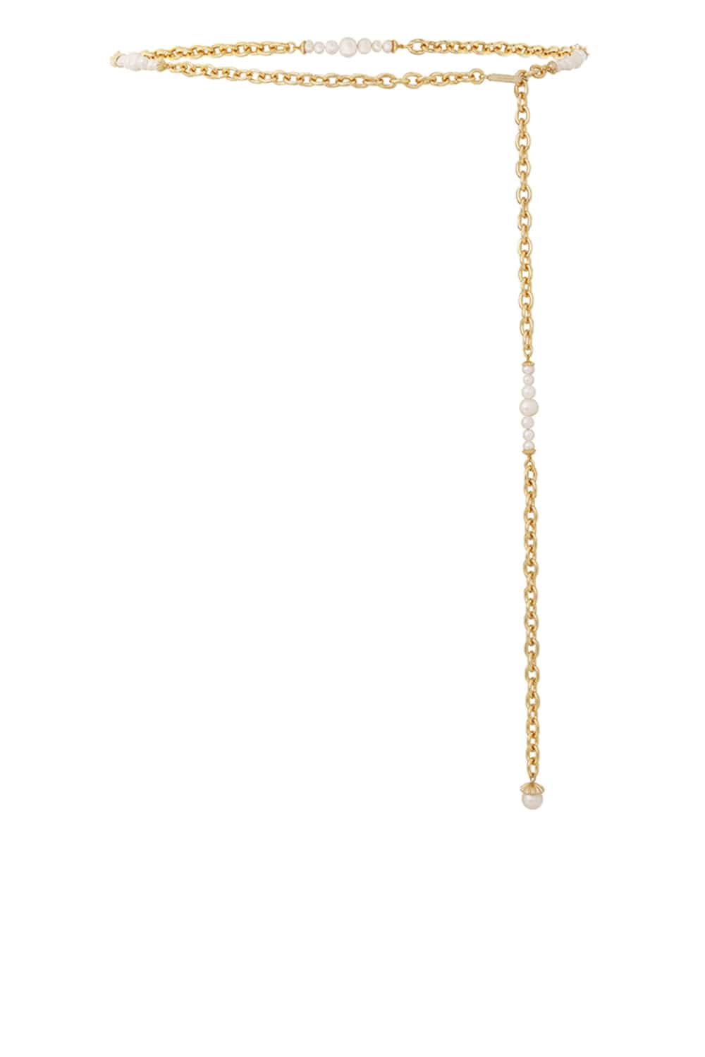 ZIMMERMANN Gold Pearl Embellished Chain Belt