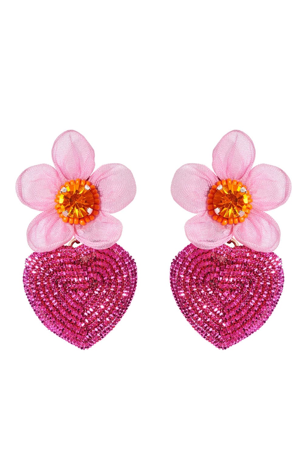 Mignonne Gavigan Aphrodite Embroidered Floral Drop Earrings