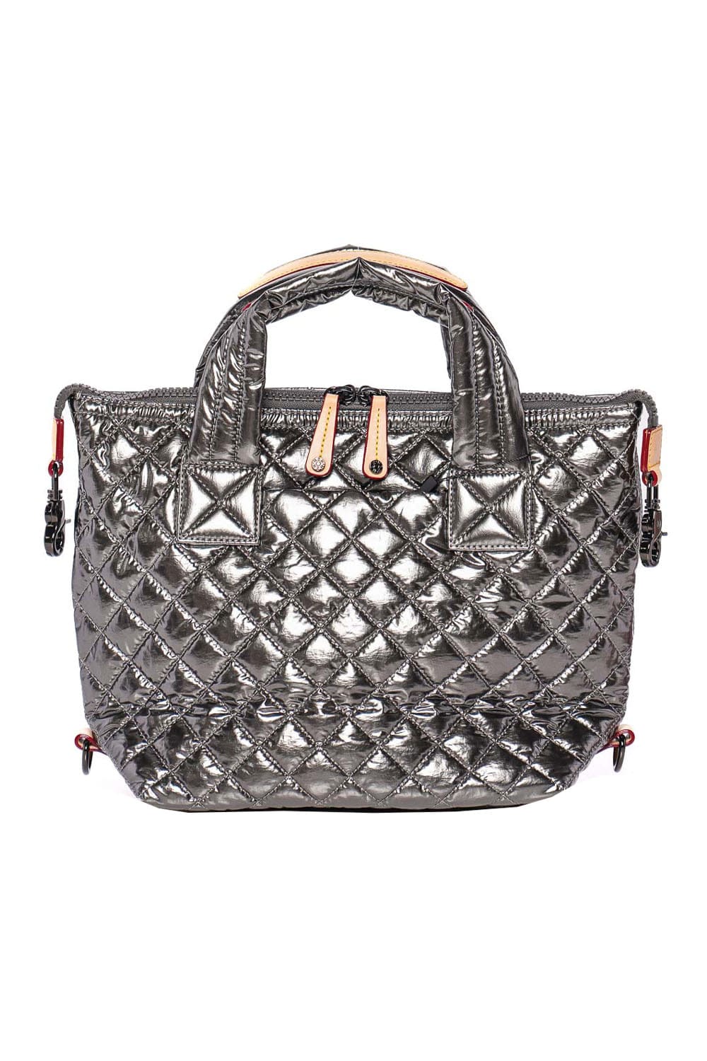 MZ Wallace Small Sutton Deluxe Pewter Metallic Tote