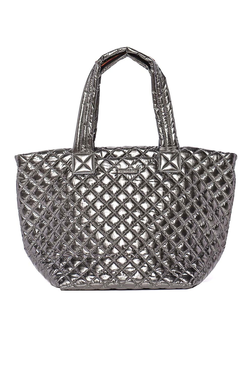 MZ Wallace Medium Metro Pewter Metallic Tote