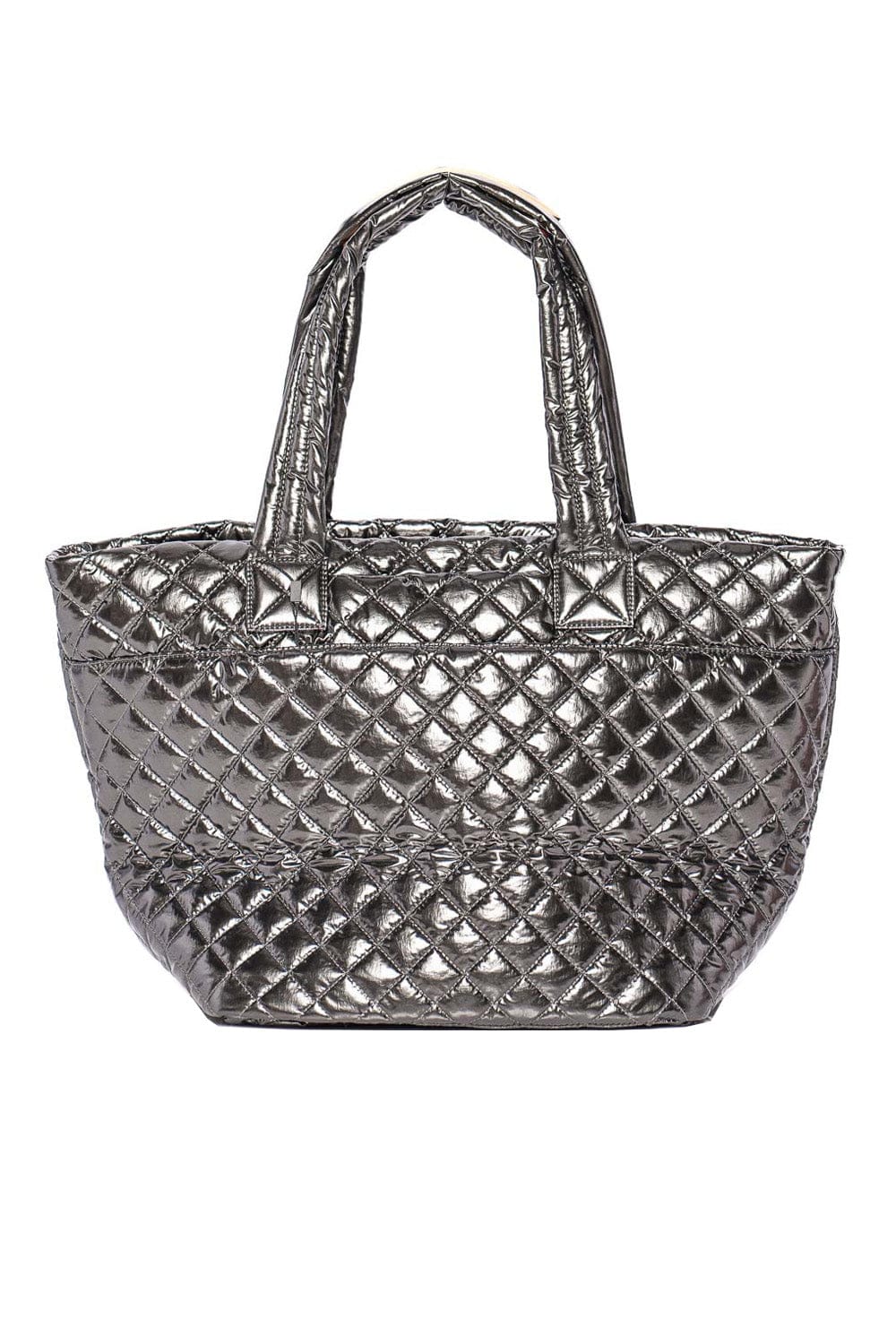 MZ Wallace Medium Metro Pewter Metallic Tote