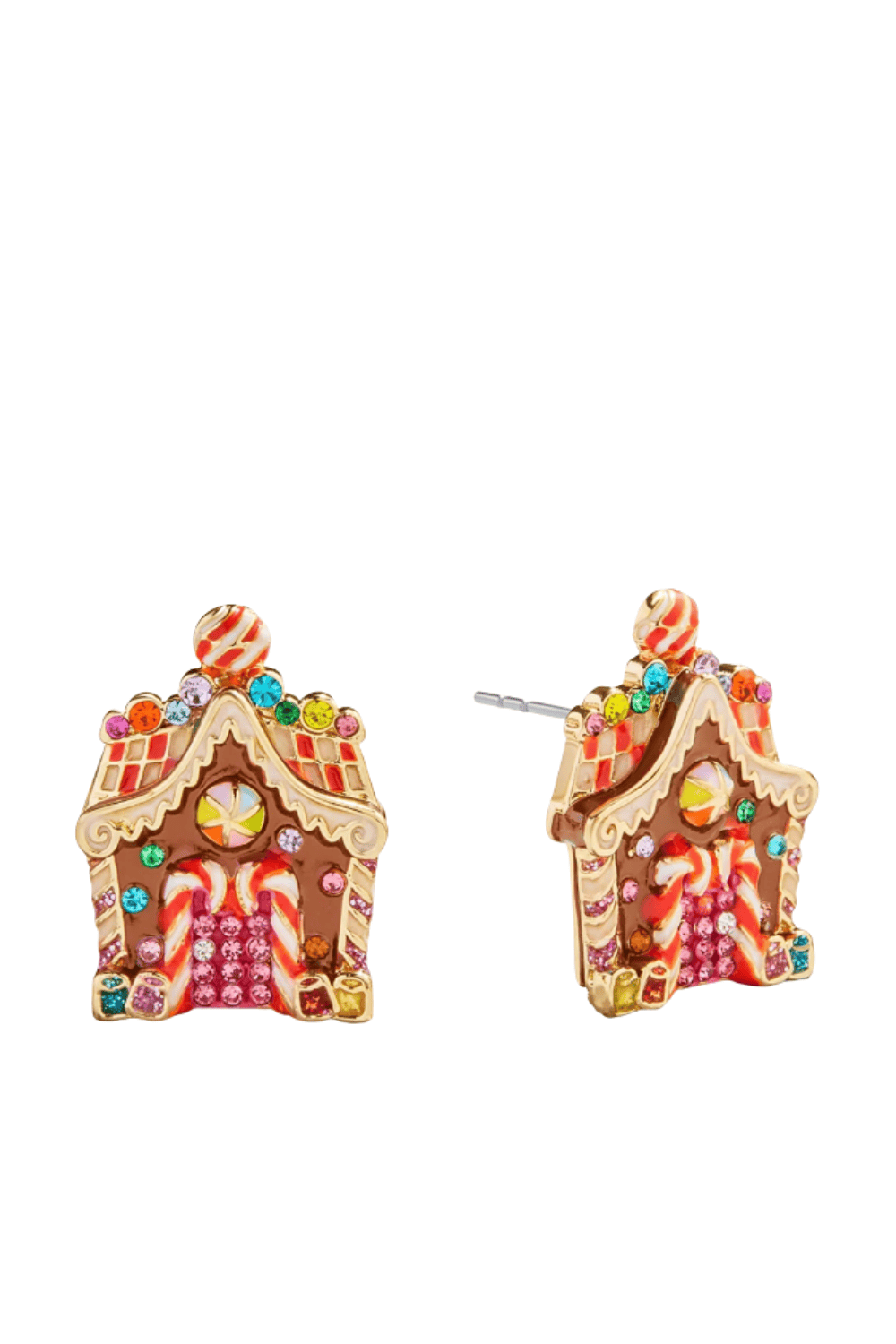 BaubleBar Sweet Noel Gingerbread Multi-Color House Earrings