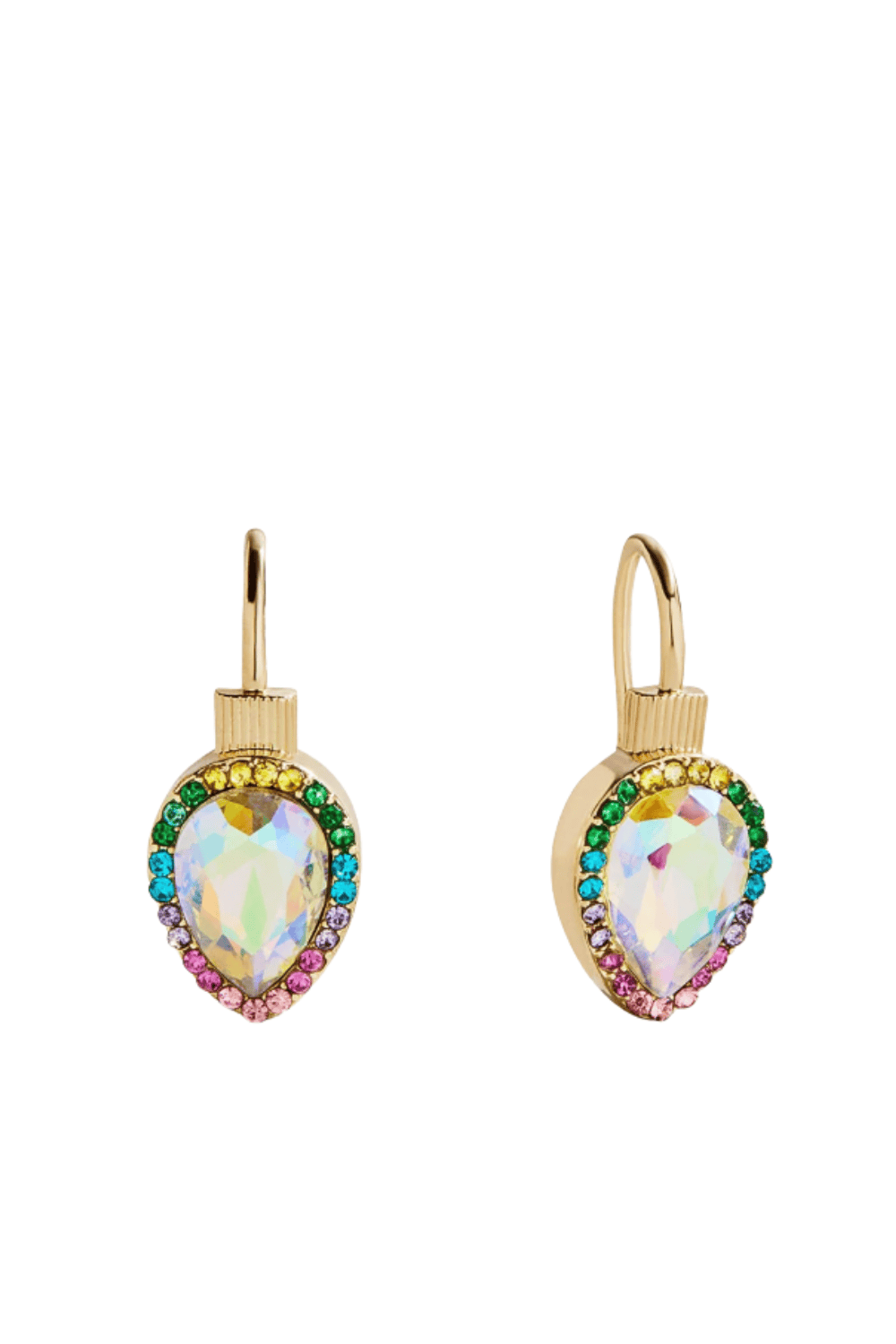 BaubleBar Merry & Bright Multi Gold Drop Earrings