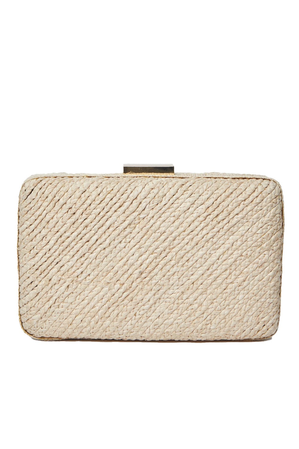 KAYU Carmen Natural Woven Straw Clutch