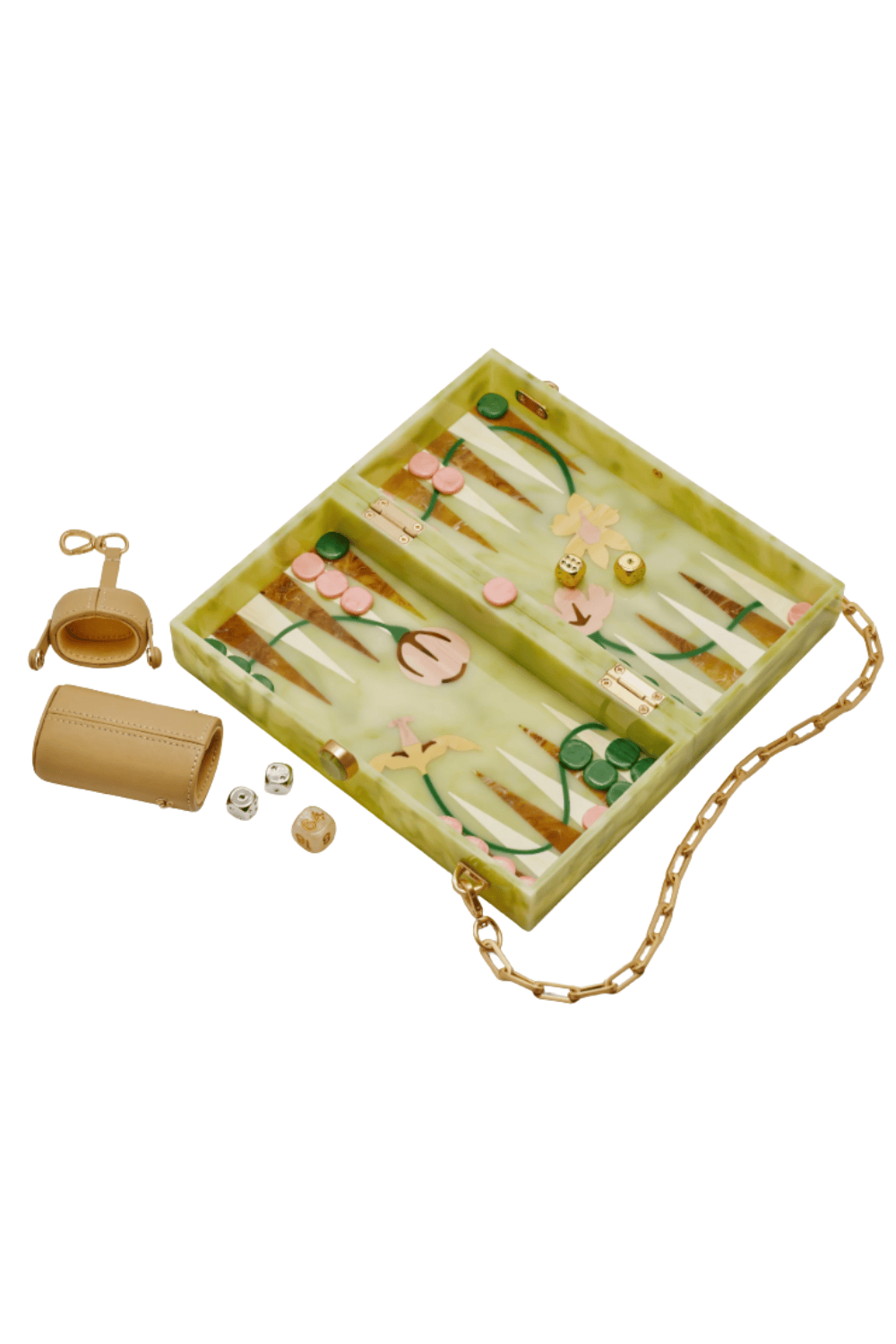 Cult Gaia The Backgammon Dominga Marbled Clutch