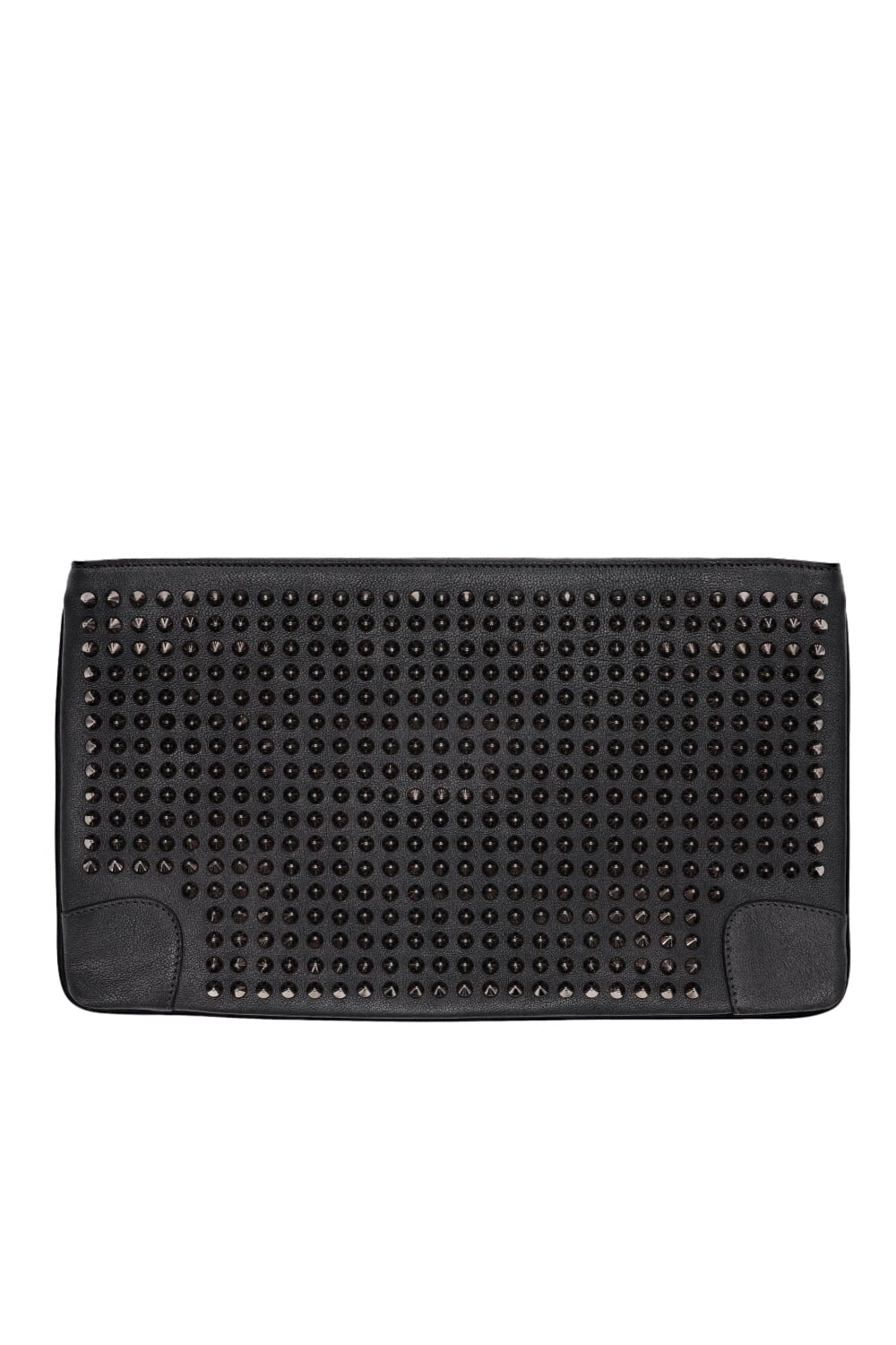 Lola's Closet Christian Louboutin Black Spike Studded Clutch