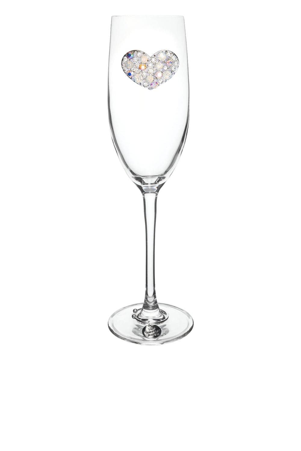 The Queens’ Jewels Clear Heart Jewel Stemmed Champagne Flute