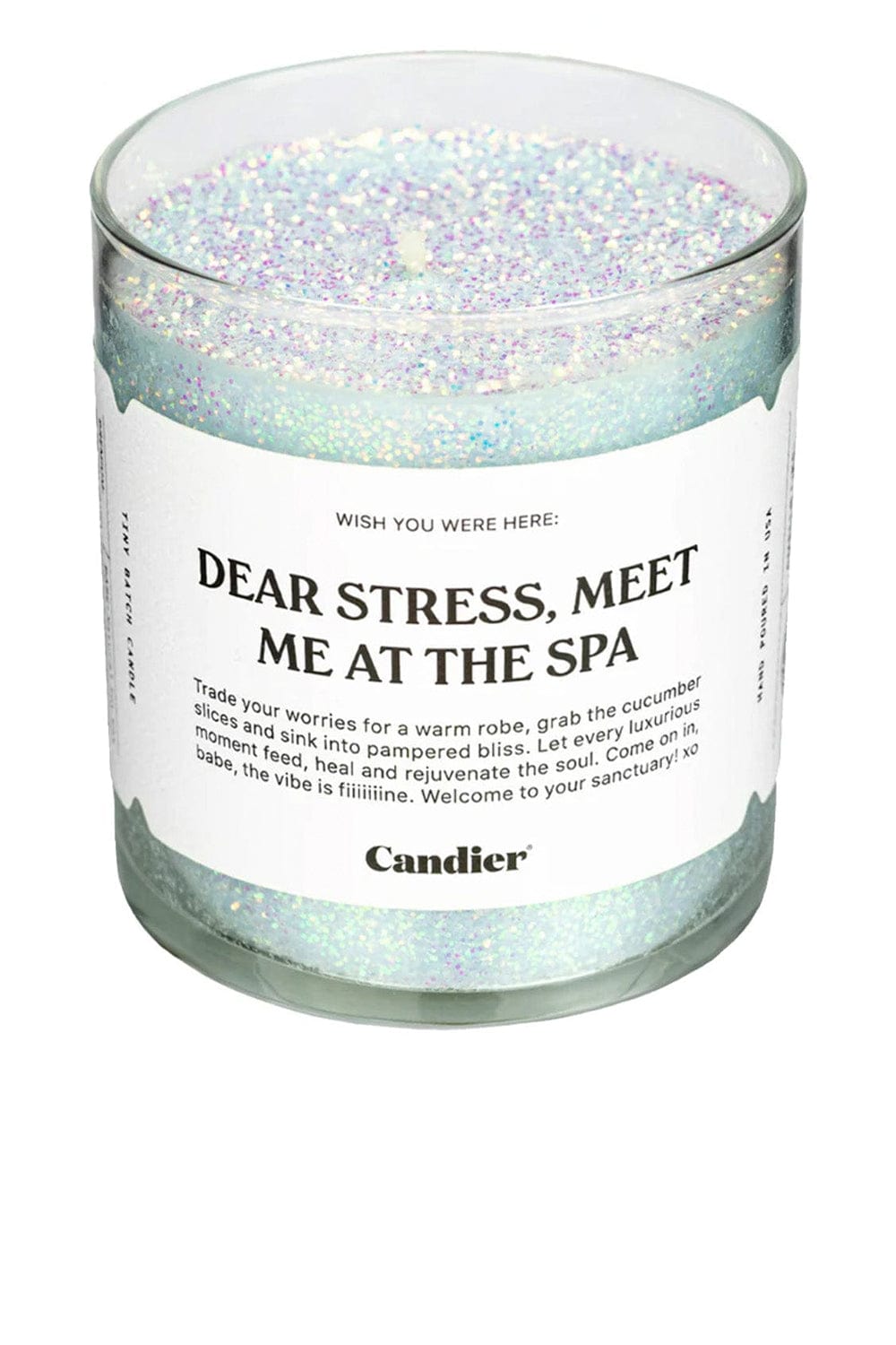 Candier Meet Me at the Spa Glitter Candle