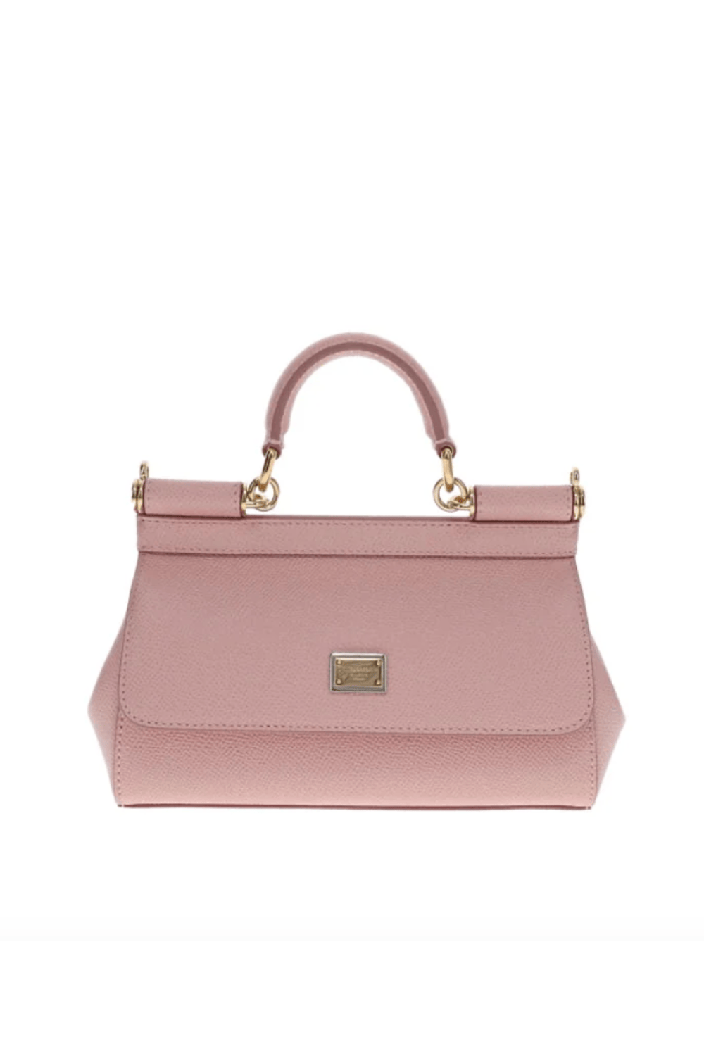Dolce & Gabbana Small Sicily Flesh Pink Leather Top Handle Bag