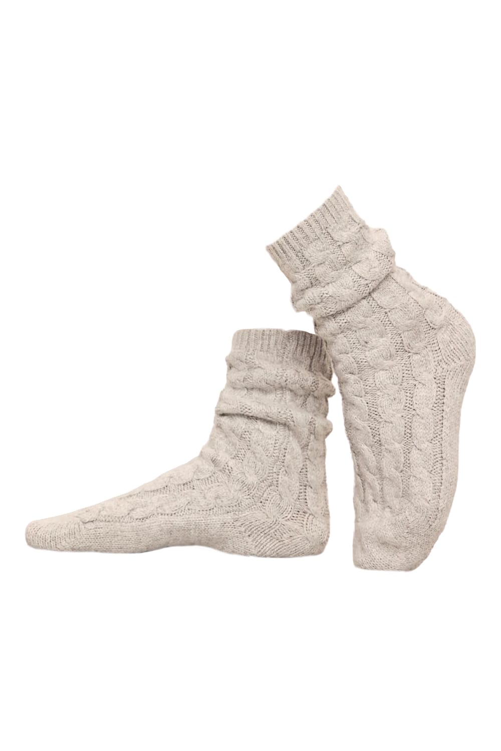 Eberjey Heather Grey Cable Knit Cozy Socks