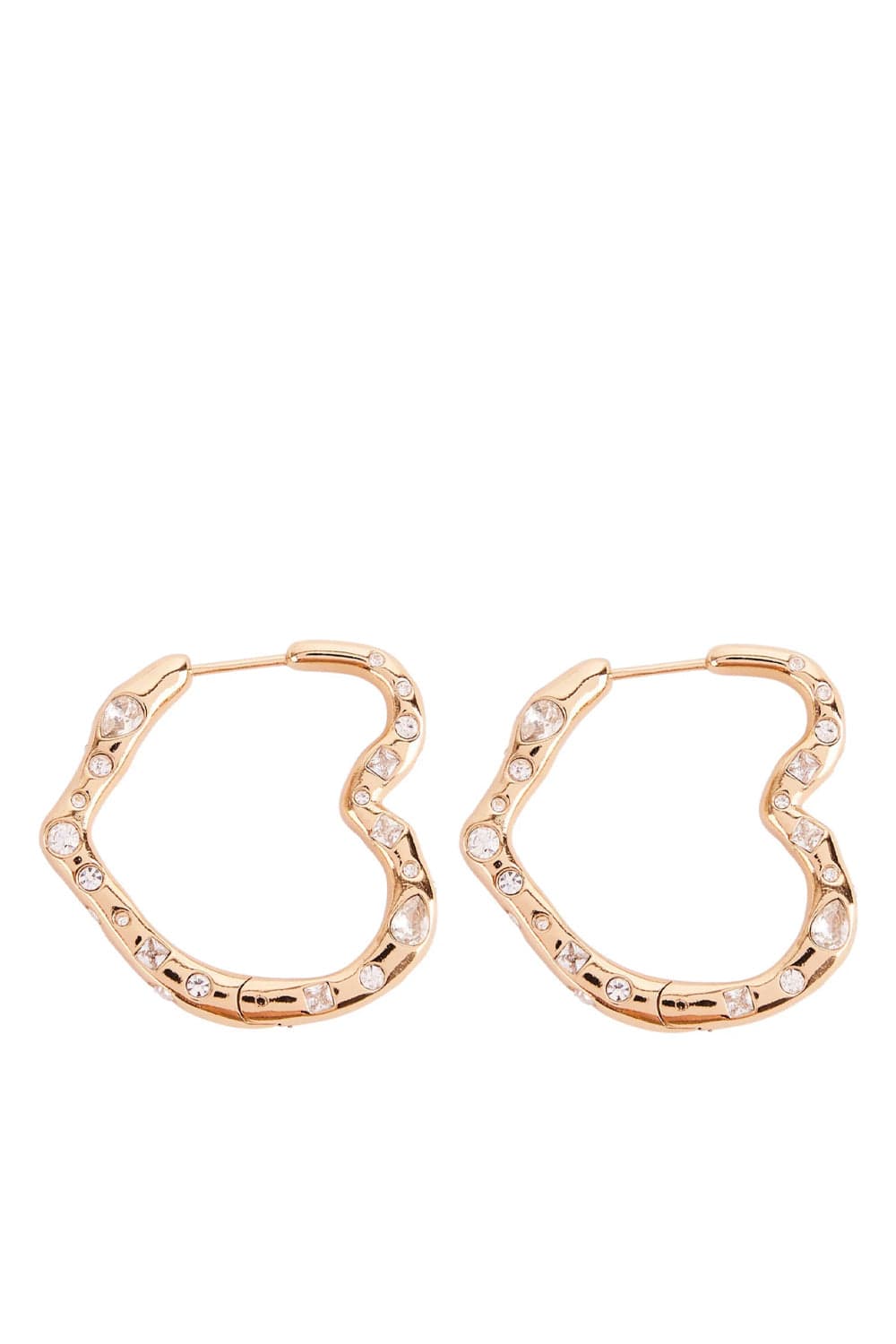 Mignonne Gavigan Eros Crystal Heart Hoop Earrings