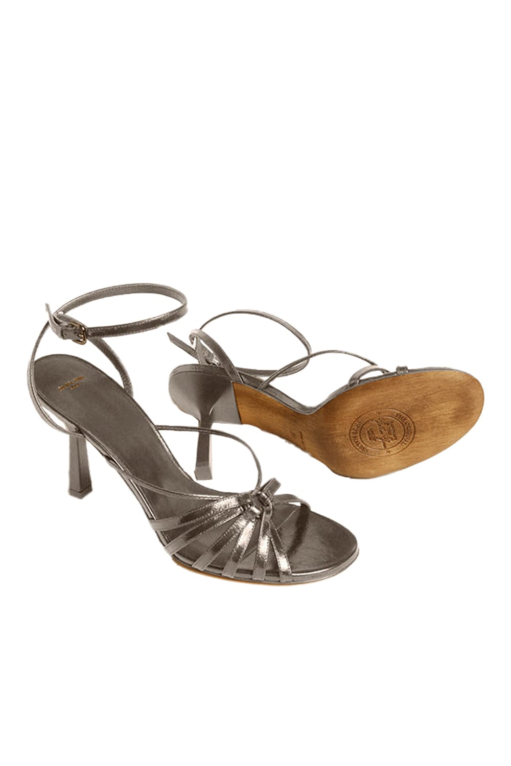 Golden Goose Nico Metallic Chain Leather Sandals