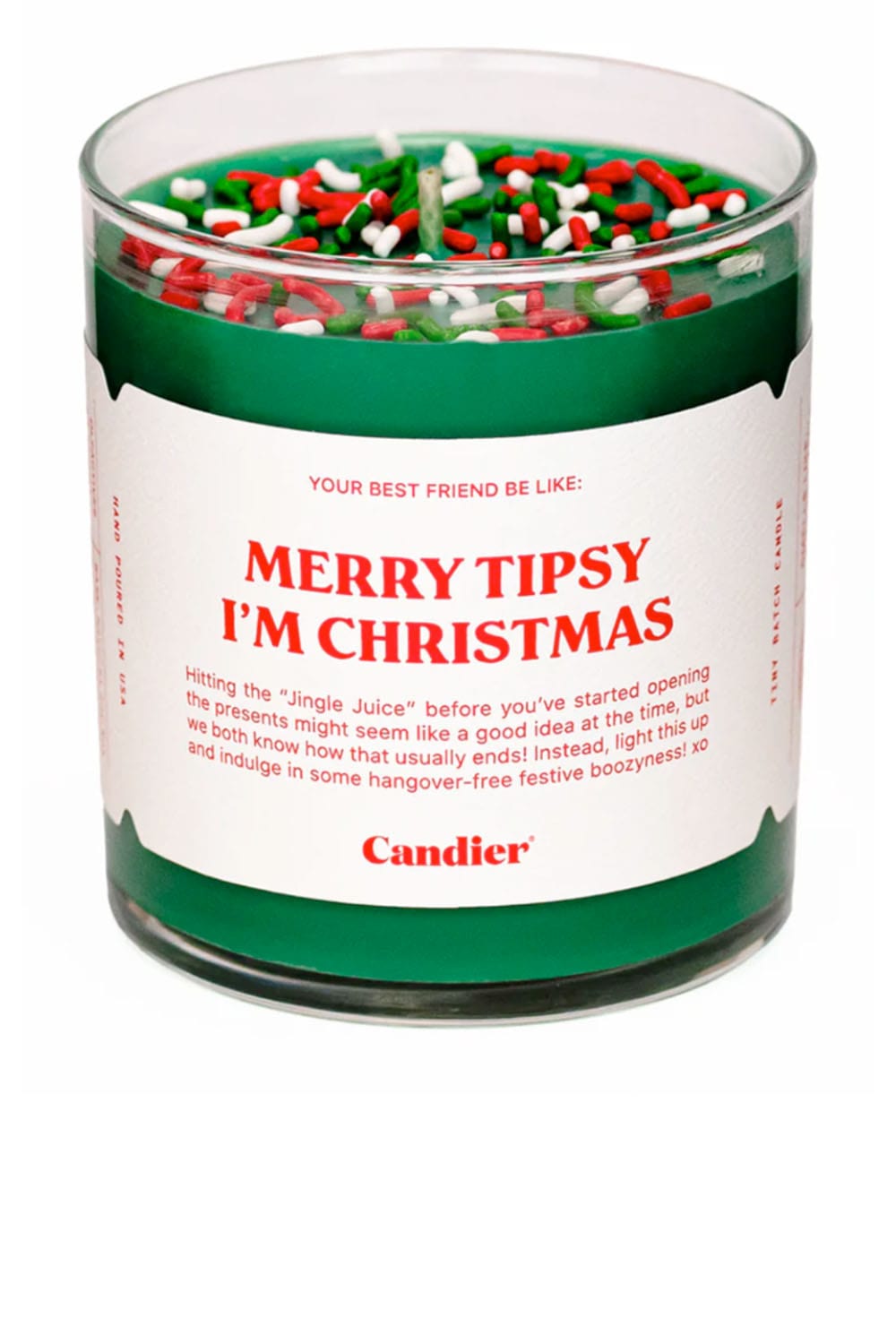 Candier Merry Tipsy I'm Christmas Candle