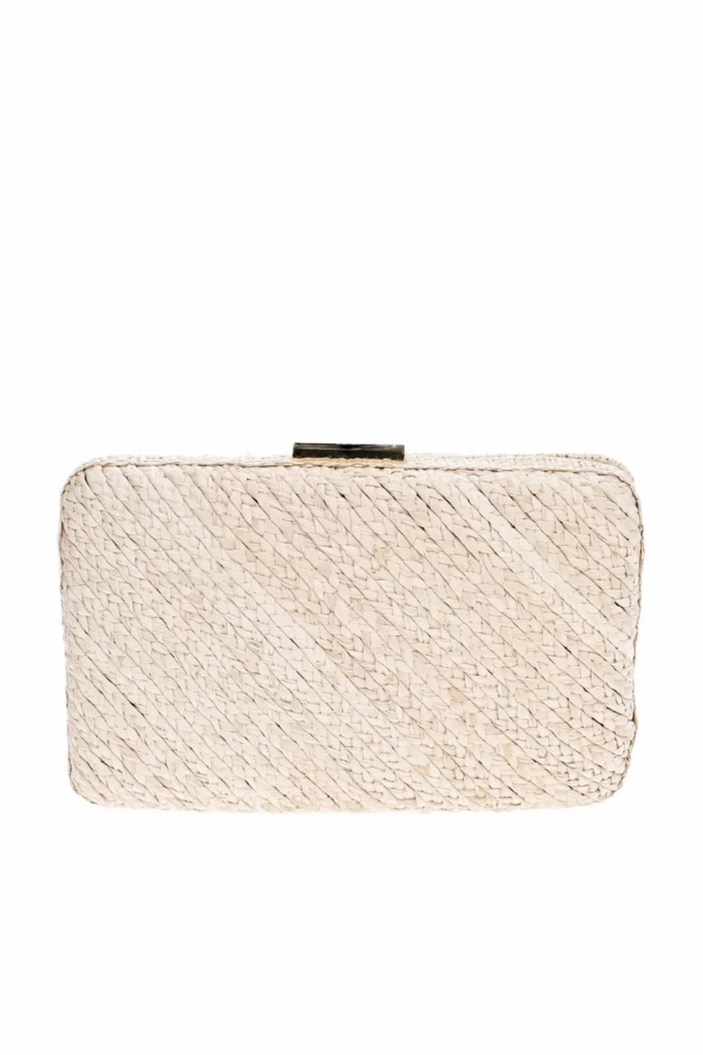 Carmen Natural Braided Raffia Clutch