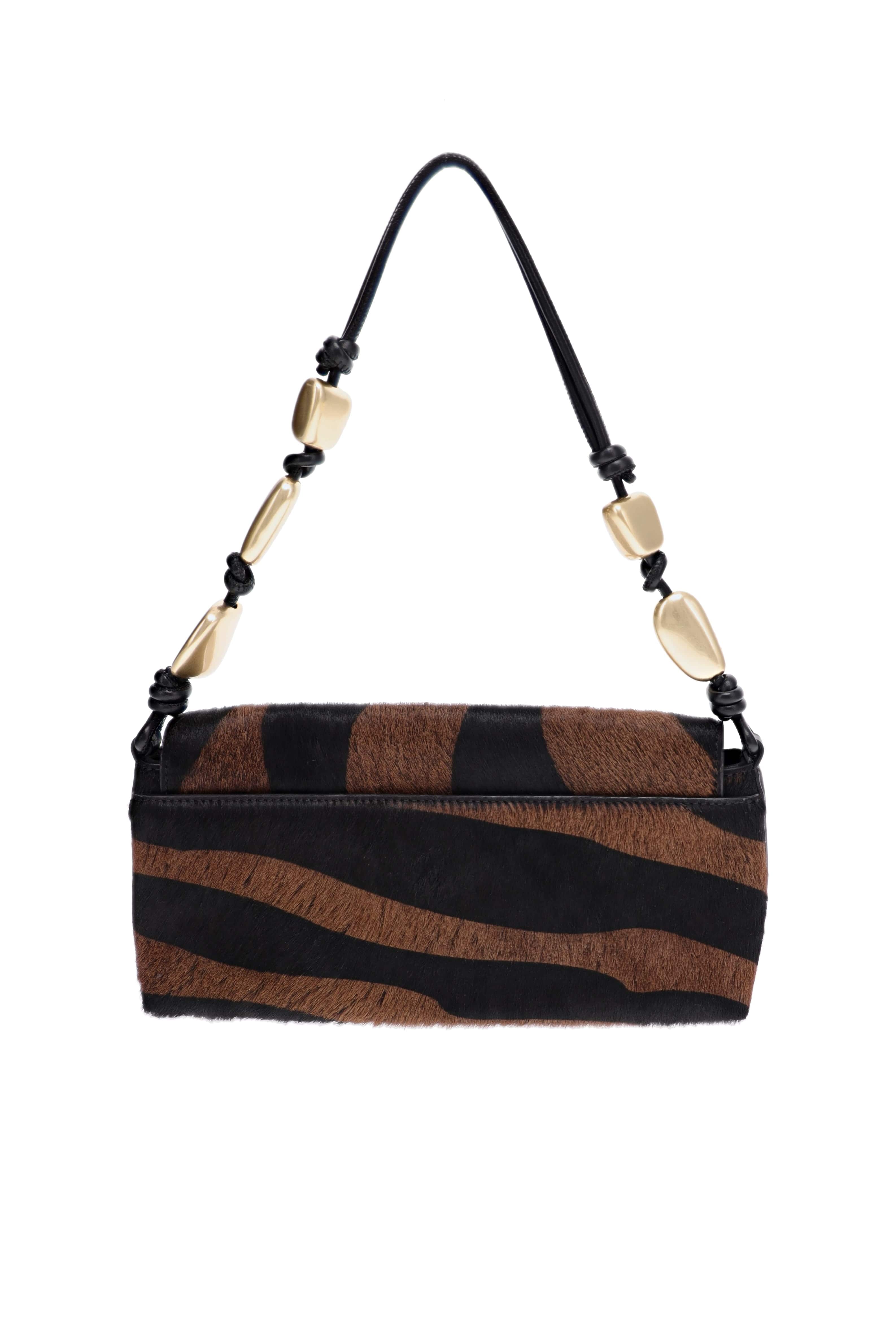 SIMKHAI Piedra Cacao Multi Gold Beaded Shoulder Bag