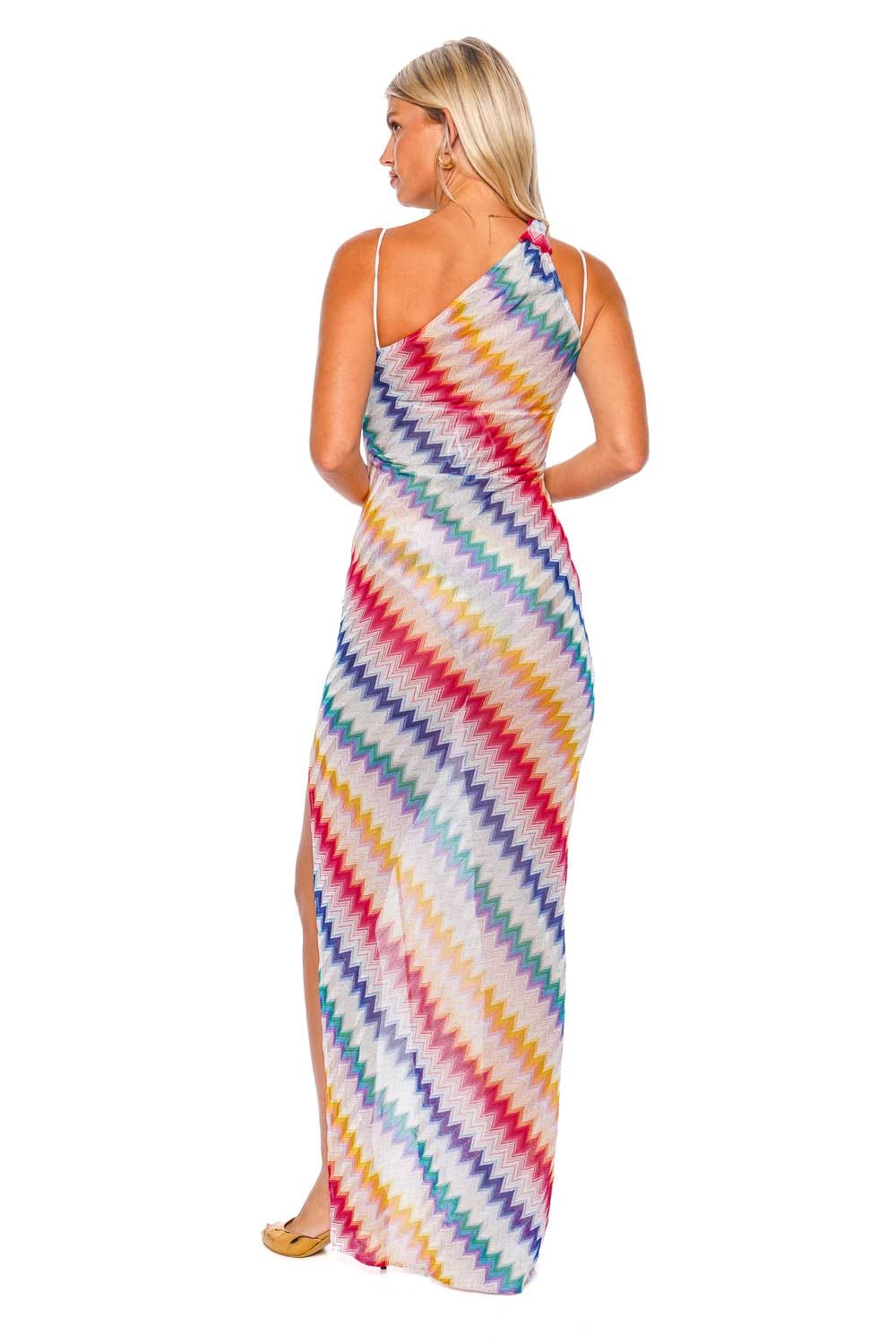 Missoni Mare Zig Zag One Shoulder Beach Cover Up