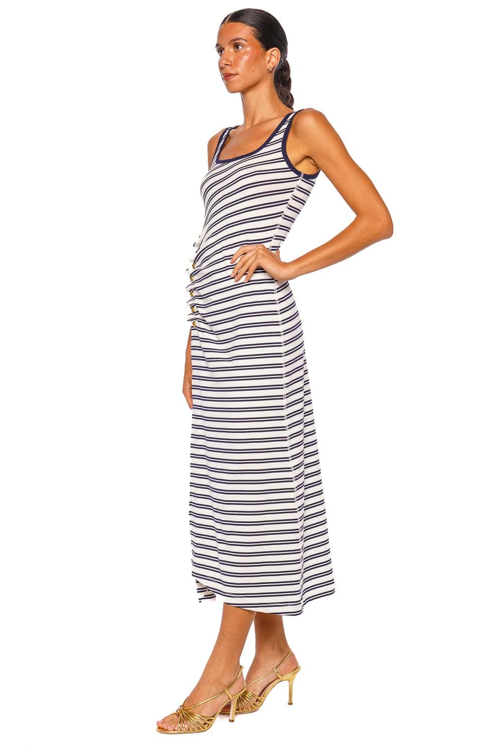 Her lip to Striped Midi Dress Sサイズ Becker Midnight Stripe Jersey Midi Dress