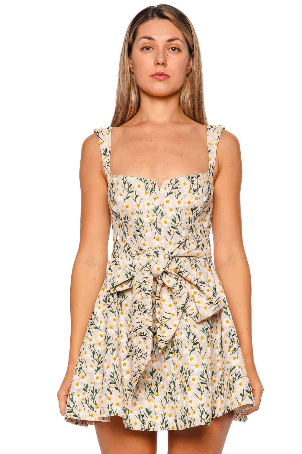 CLEA Rue Daisy Meadow Embroidered Mini Dress