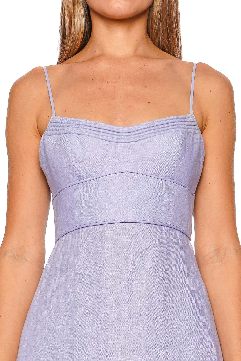 Luna Sky Linen Midi Dress