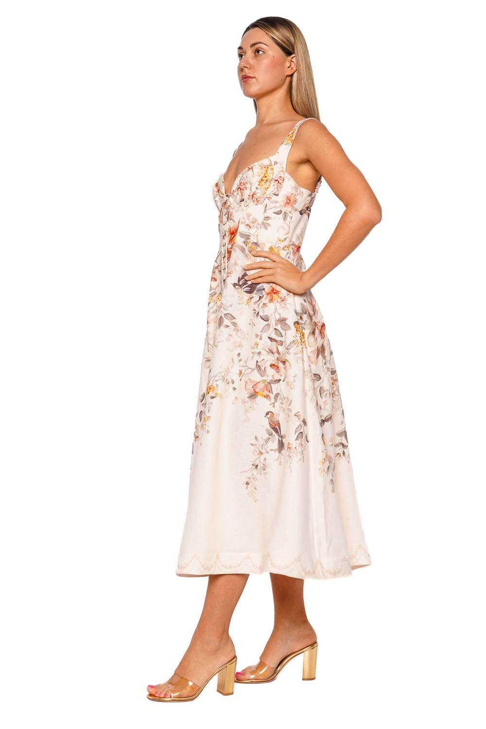 ZIMMERMANN Luna Buttoned Picnic Midi Dress