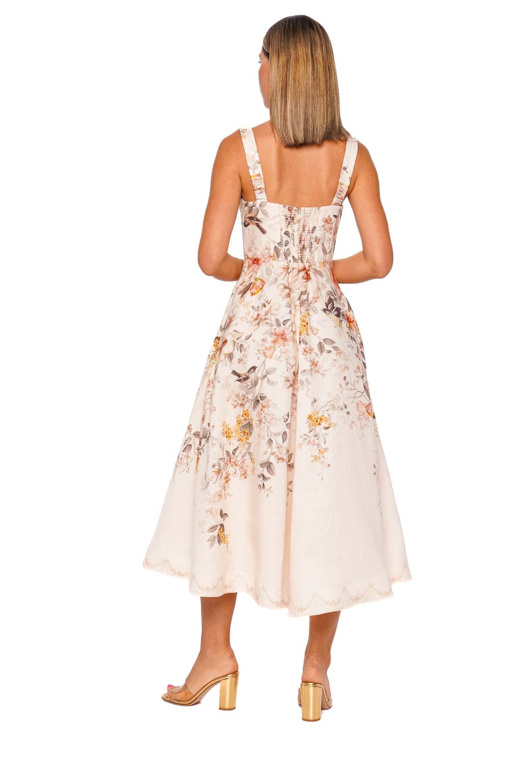 ZIMMERMANN Luna Buttoned Picnic Midi Dress