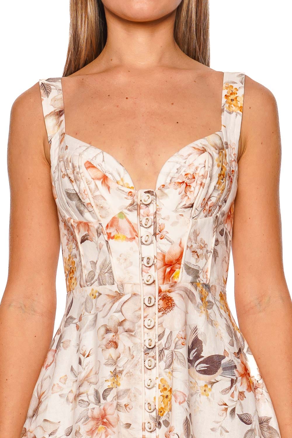 ZIMMERMANN Luna Buttoned Picnic Midi Dress