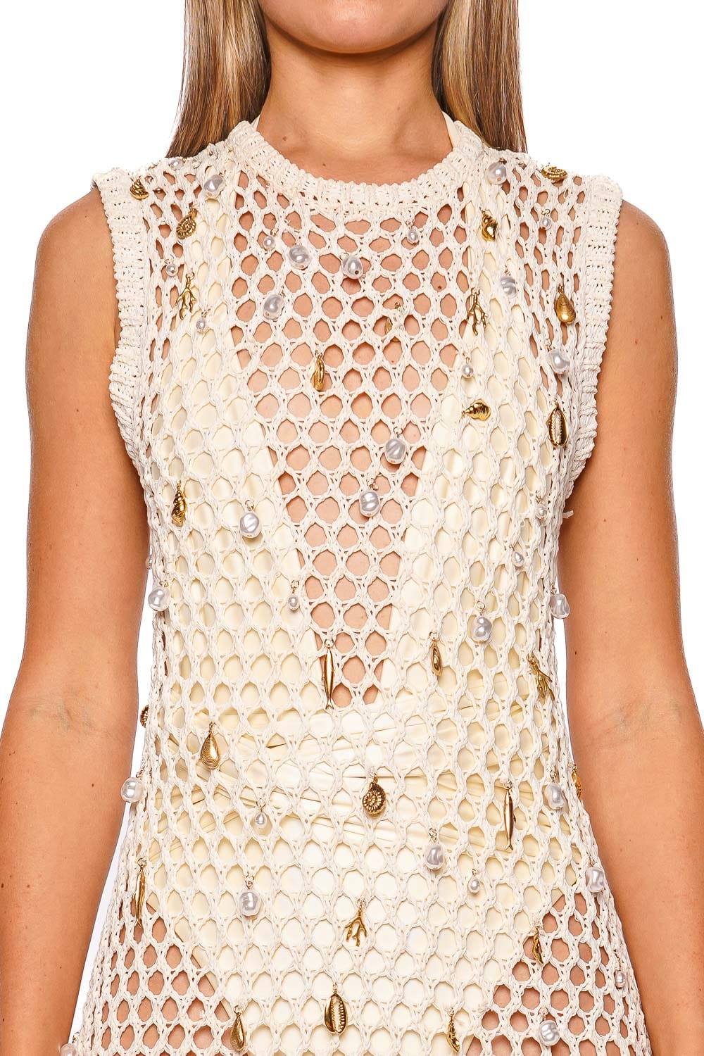 SIMKHAI Coralia Knit Charmed Cover Up Maxi Dress