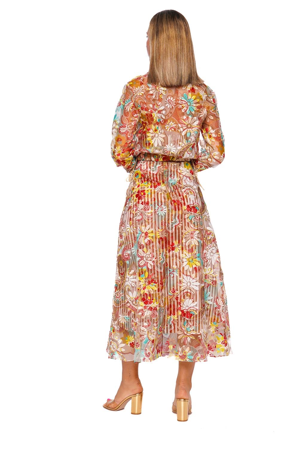 Silvia Tcherassi Katniss Flower Embroidered Cropped Jacket