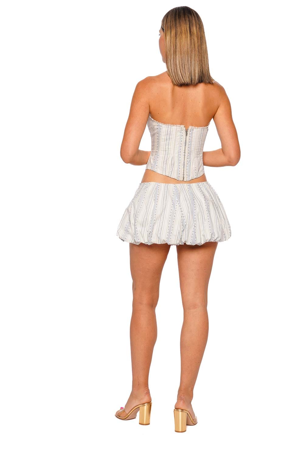 LoveShackFancy Georgeanna Bubble Hem Mini Skirt