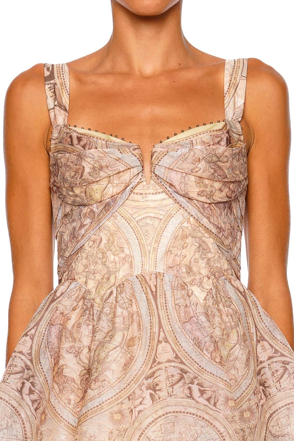 Ascent Embellished Drape Bustier Mini Dress