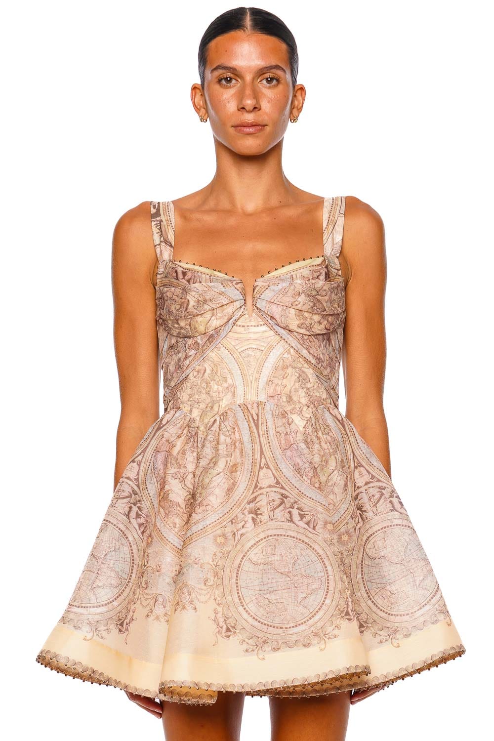 Ascent Embellished Drape Bustier Mini Dress