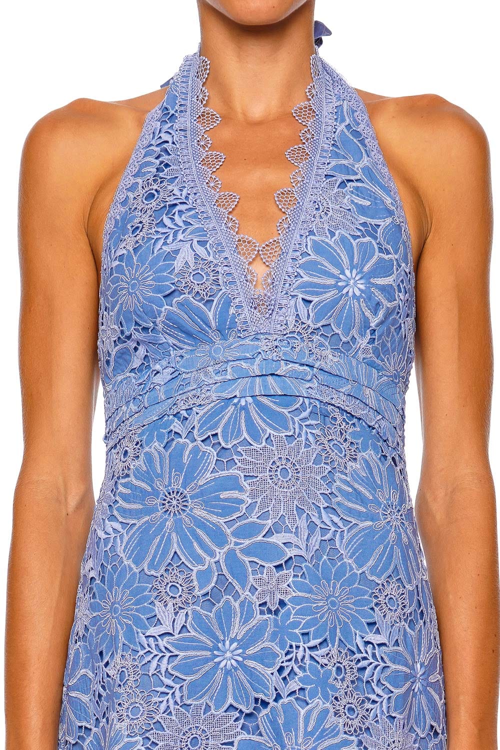 Waimari Thea Blue Halter Mini Dress
