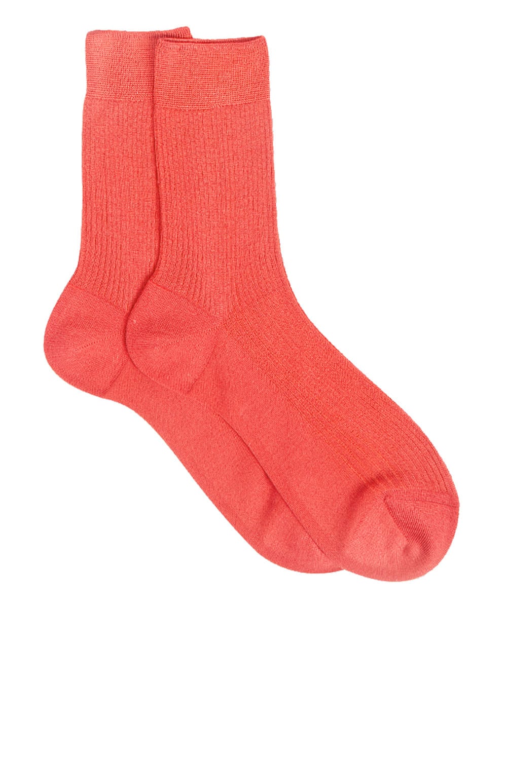 Maria La Rosa Red One Ribbed Sock