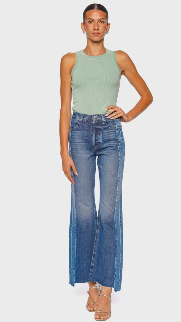HYOD SPORTS DENIM サイドジッパー メッシュ 28 レディース The Tux Sidestepper Panel Sneak Fray Jean