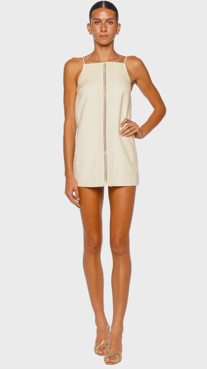 Wright Ladder Lace Inset Mini Dress