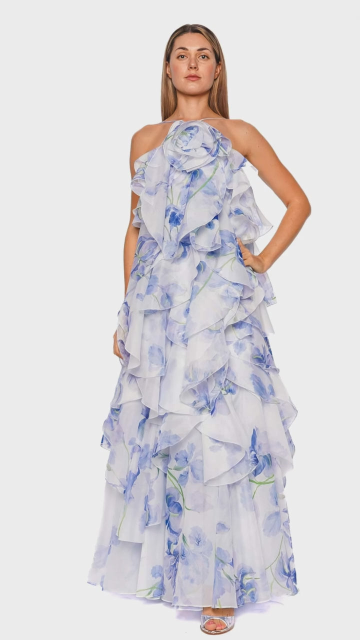 Pandorea Iris Rosette Layered Maxi Dress