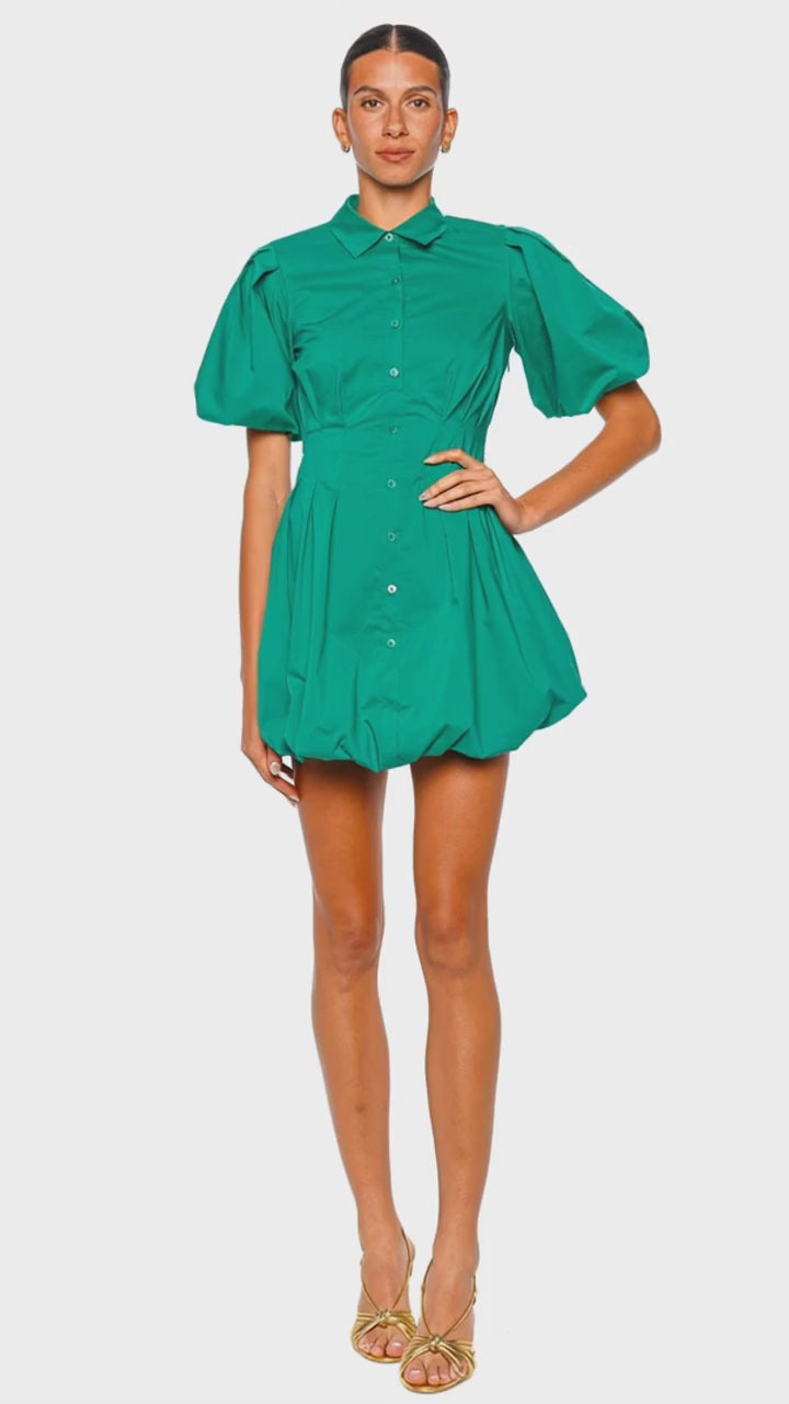 Cleo Pintuck Balloon Mini Dress
