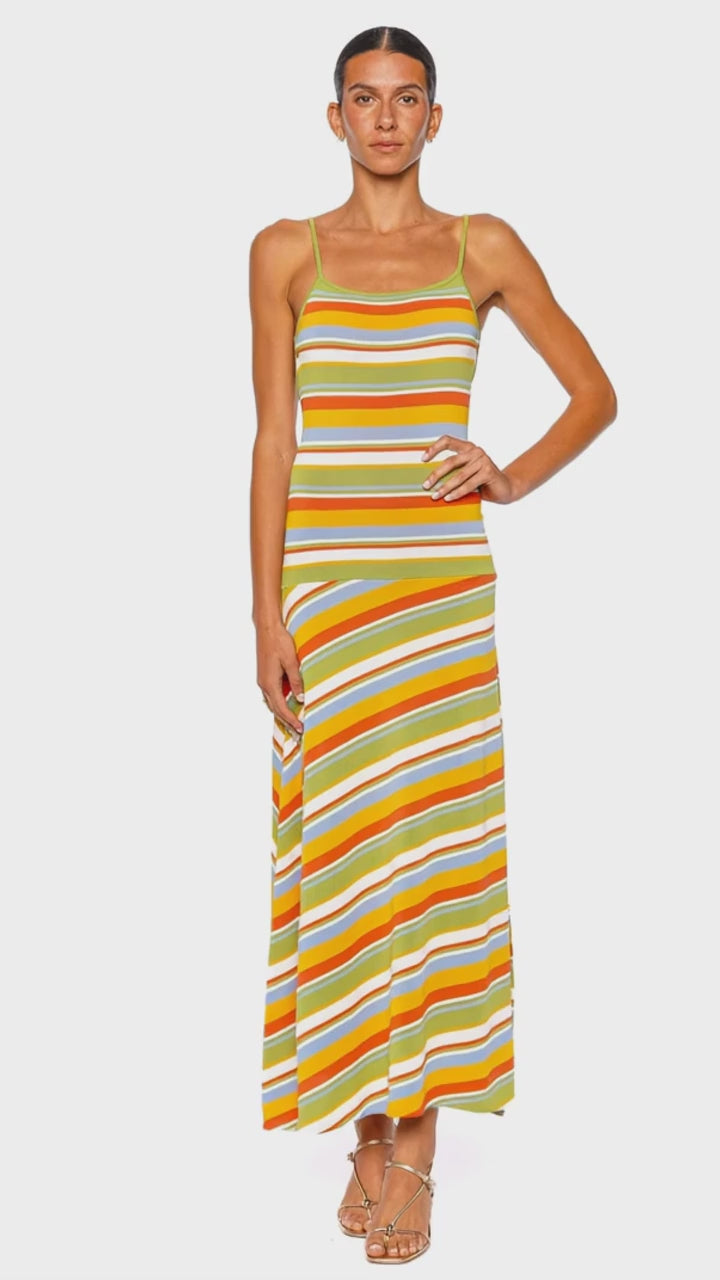 striped knit dress Short Sleeve The Striped Chet is a textured knit standout with bold stripes Solid & Striped The Lottie