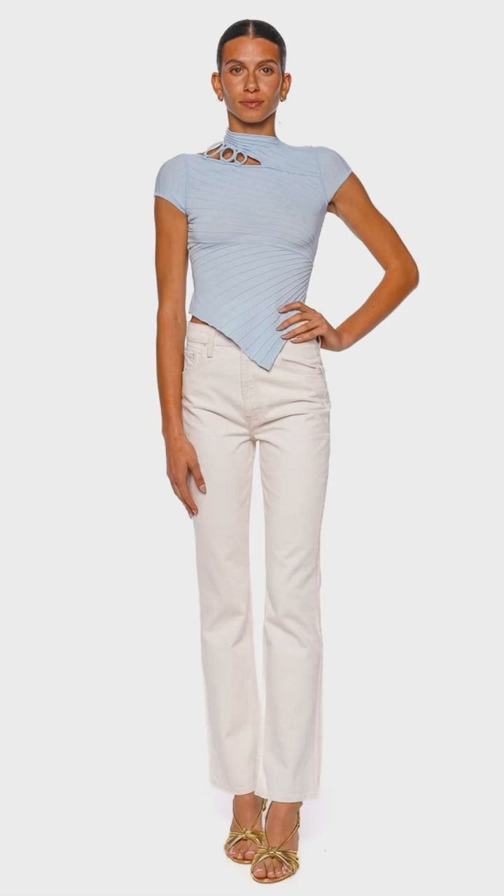 トップス andwang Insignia Ribbon Knit No Sleeve ca6f5a7e0fc645a3a04cc660d0a389