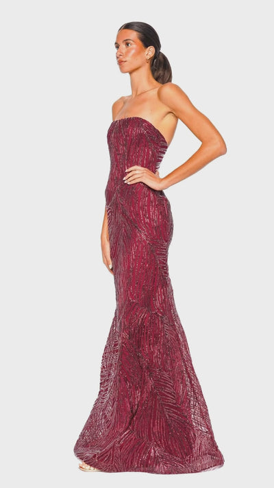 Bordeaux Naeem Khan Gown
