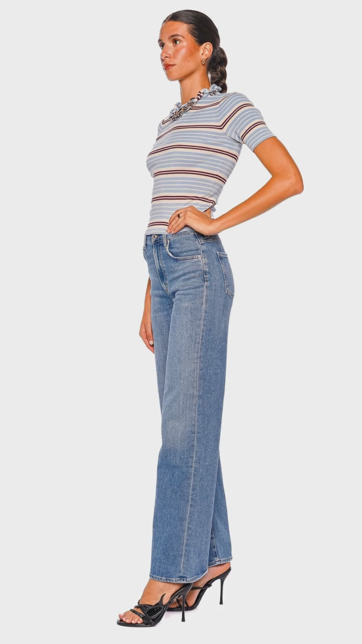 Rabanne Striped Blue Chain Sweater