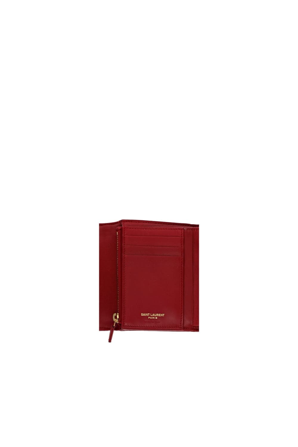 Lola's Closet Saint Laurent Vicky Red Patent Leather Trifold Wallet