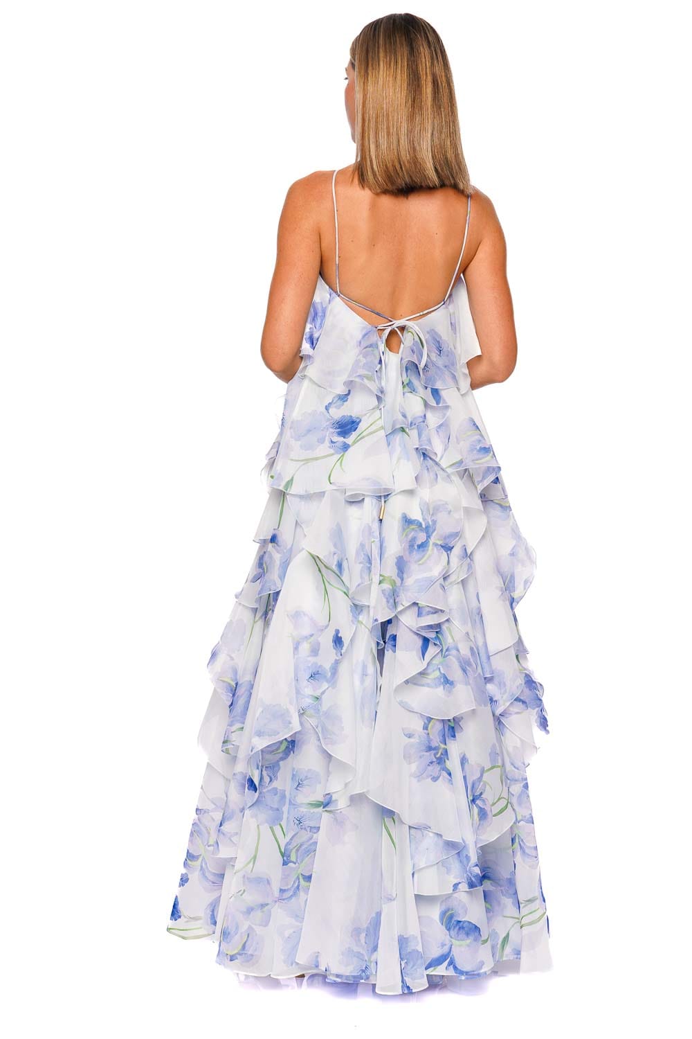 Aje. Pandorea Iris Rosette Layered Maxi Dress