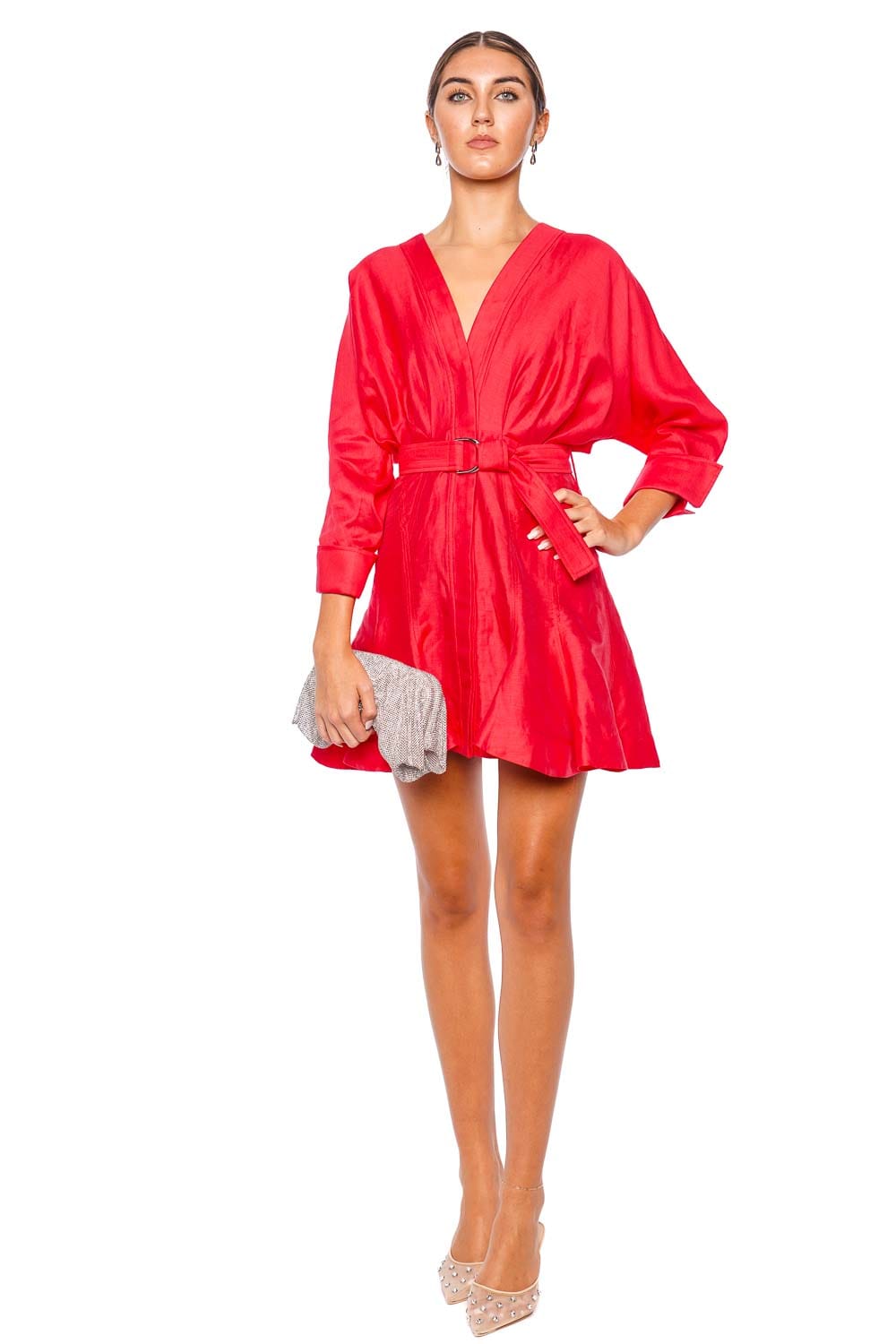 Acler Fairyhill Chilli Belted Mini Dress