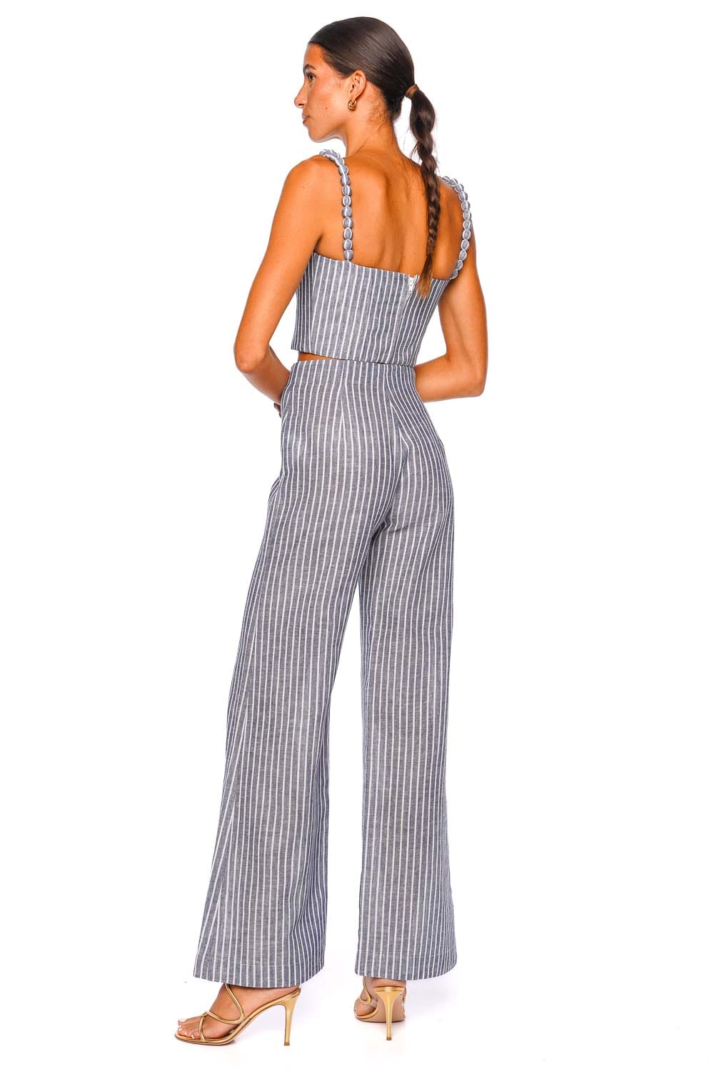 Andres Otalora Amor Profundo Striped Wide Leg Pant